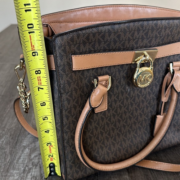 MICHAEL KORS|HAMILTON KORS STUDIO LG EW satchel brown logo - Picture 13 of 15